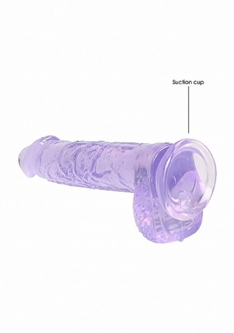 6"" / 15 cm Realistic Dildo With Balls - Purple RealRock