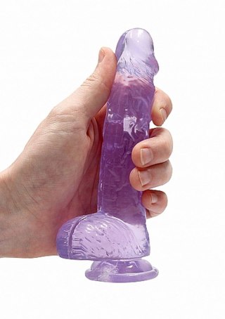 6"" / 15 cm Realistic Dildo With Balls - Purple RealRock