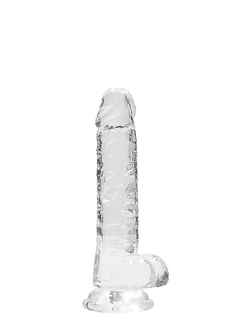 7" Realistic Dildo With Balls - Transparent RealRock