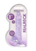 8"" / 20 cm Realistic Dildo With Balls - Purple RealRock