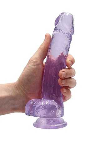 8"" / 20 cm Realistic Dildo With Balls - Purple RealRock