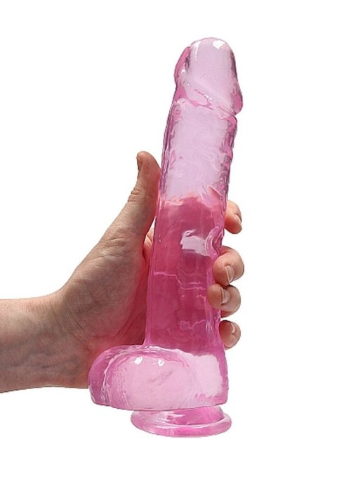 9"" / 23 cm Realistic Dildo With Balls - Pink RealRock