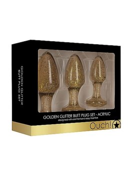 Acrylic Goldchip Butt Plug Set - Gold Ouch!