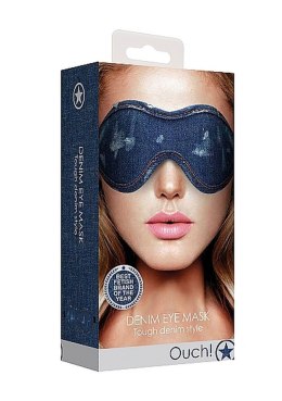 Maska- Denim Eye Mask - Roughend Denim Style - Blue Ouch!