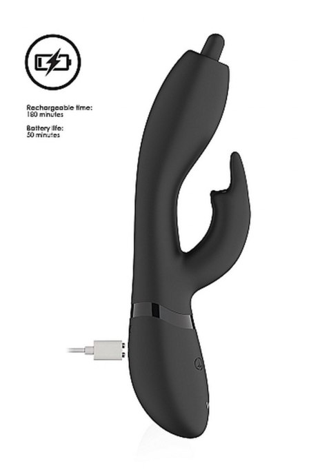 Nilo - Pinpoint Rotating G-spot Rabbit - Black Vive