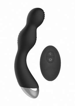 Remote Controlled E-Stim & Vibrating G/P-Spot Vibrator - Black ElectroShock