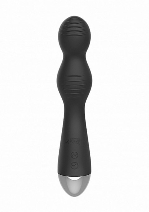 Remote Controlled E-Stim & Vibrating G/P-Spot Vibrator - Black ElectroShock