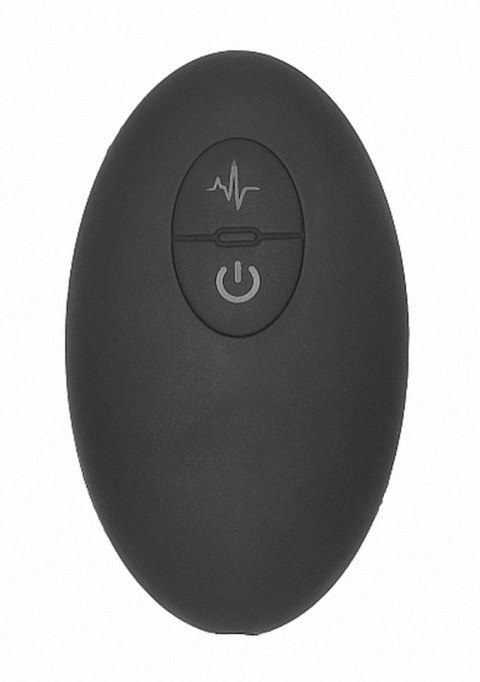 Remote Controlled E-Stim & Vibrating G/P-Spot Vibrator - Black ElectroShock