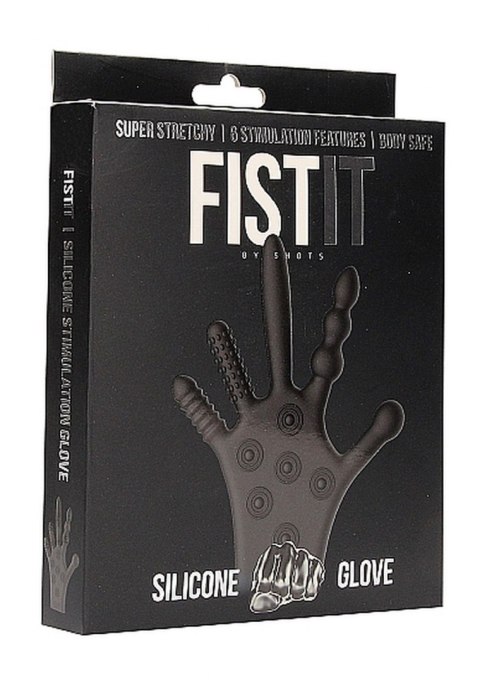 Silicone Stimulation Glove - Black Fist It