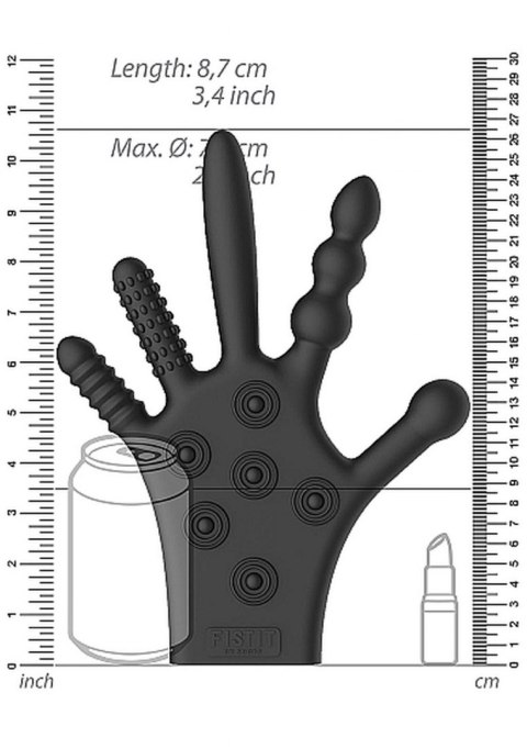 Silicone Stimulation Glove - Black Fist It