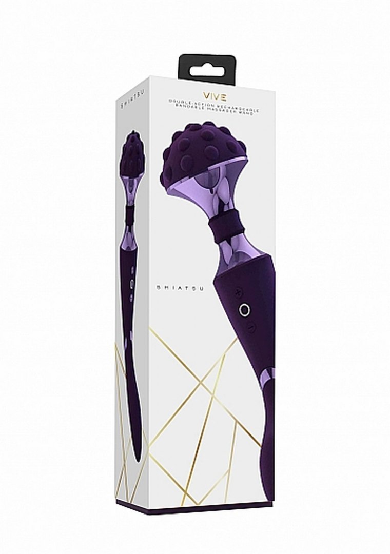 Stymulator- Shiatsu Bendable Massager Wand - Purple Vive