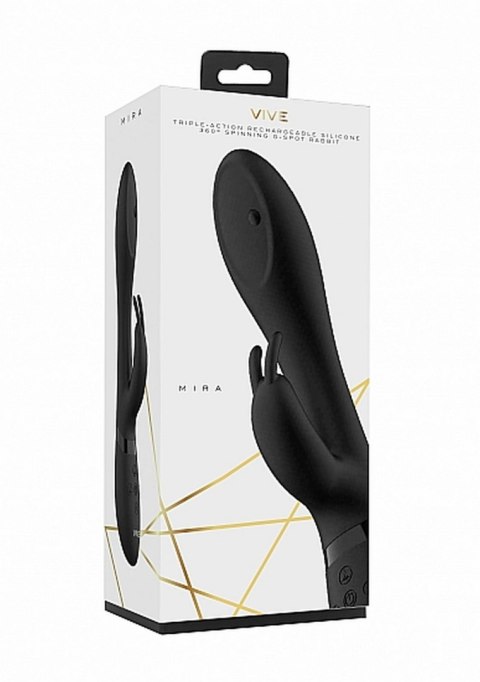 Wibrator Mira - Spinning G-spot Rabbit - Black Vive