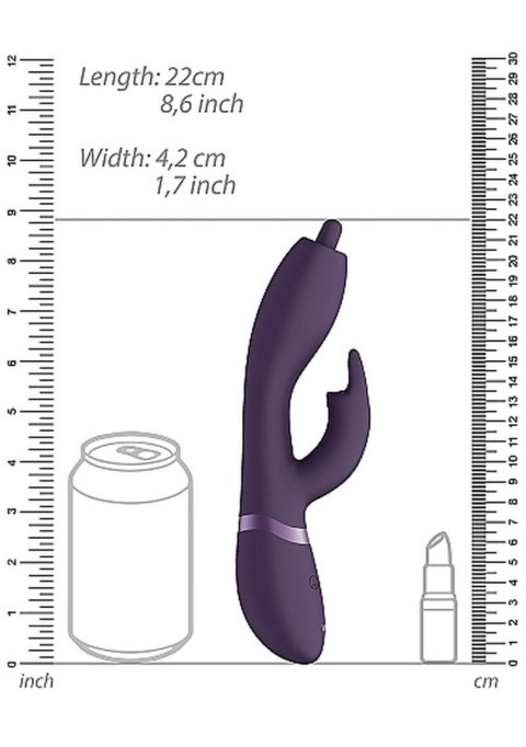 Wibrator Nilo - Pinpoint Rotating G-spot Rabbit - Purple Vive