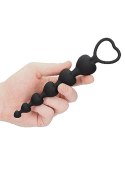 Anal Heart Beads - Black Ouch!