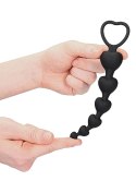 Anal Heart Beads - Black Ouch!