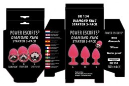 Diamond King Starter 3-Pack, Pink/Pink Stone Power Escorts