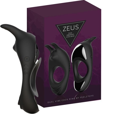 FeelzToys - Zeus Dual Vibe Cock Ring Black FeelzToys