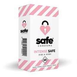 SAFE - Condoms Intense Safe Ribs & Nobs (10 pcs) Safe