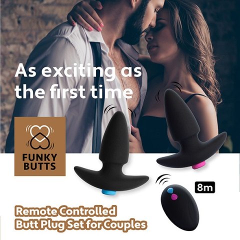 FeelzToys - FunkyButts Remote Controlled Butt Plug Set for Couples FeelzToys