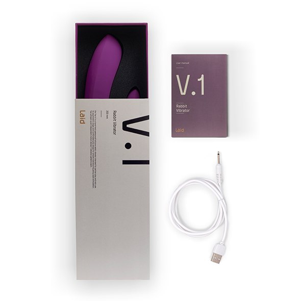 Laid - V.1 Silicone Rabbit Vibrator Purple Laid