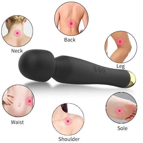 Stymulator-Silicone Massager Black USB 6 Vibration B - Series Fox