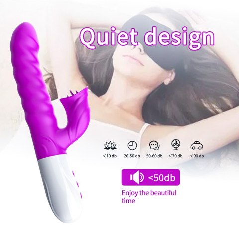 Wibrator-Silicon, Vibrator 7 Function and Heating Mode, PURPLE B - Series Fox