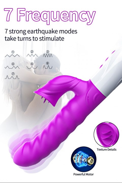 Wibrator-Silicon, Vibrator 7 Function and Heating Mode, PURPLE B - Series Fox