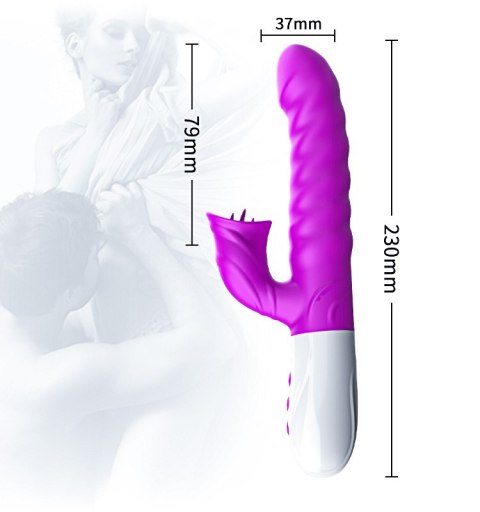 Wibrator-Silicon, Vibrator 7 Function and Heating Mode, PURPLE B - Series Fox