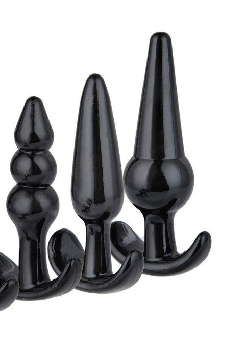 Plug-Triple Anal Plugs Starter Set- 3-Pack Anal Plugs Black Power Escorts