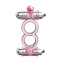 BAILE - BUNNY SNUGGLES COCK CLIT RING, 10 vibration functions Baile