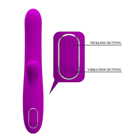 Wibrator Królik - Angelique, 12 vibration functions 4 tickling functions Pretty Love