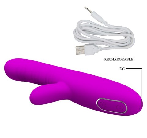 Wibrator Królik - Angelique, 12 vibration functions 4 tickling functions Pretty Love