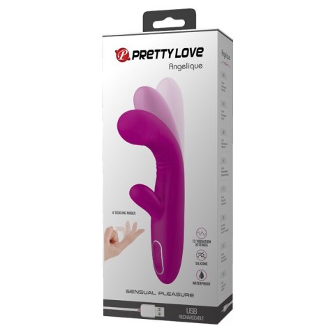 Wibrator Królik - Angelique, 12 vibration functions 4 tickling functions Pretty Love