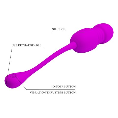 Wibrujące Jajko - Callie, 12 vibration functions Memory function 12 thrusting settings Pretty Love