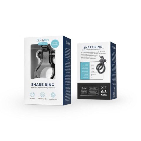 Share Ring - Double Vibrating Cock Ring with Rabbit Ears ONE-DC B.V.