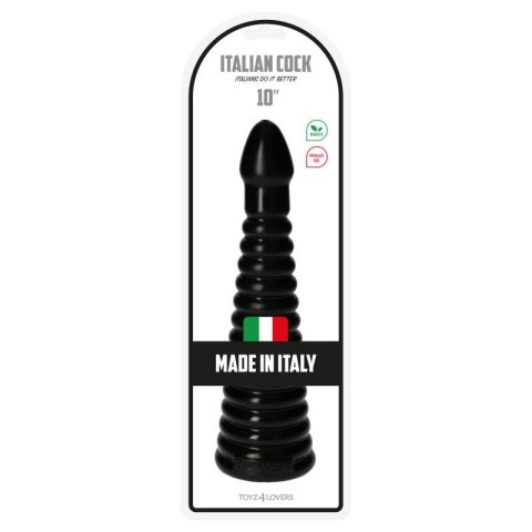 Plug-Italian Cock 10""Black Toyz4lovers