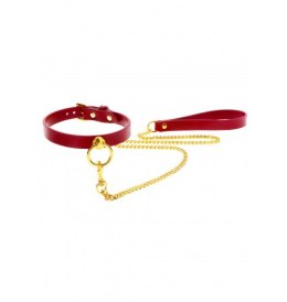 Taboom O-Ring Collar and Chain Leash Red