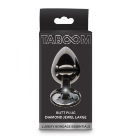 Taboom Butt Plug With Diamond Jewel Silver L