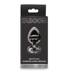 Taboom Butt Plug With Diamond Jewel Silver M