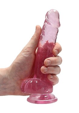 7" / 18 cm Realistic Dildo With Balls - Pink RealRock