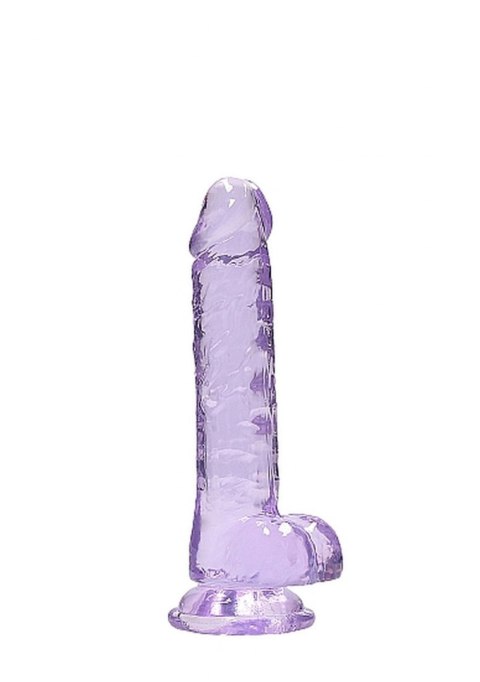 7"" / 18 cm Realistic Dildo With Balls - Purple RealRock