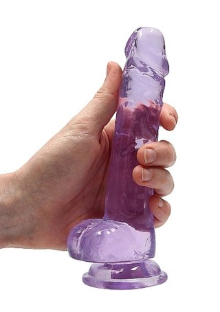 7"" / 18 cm Realistic Dildo With Balls - Purple RealRock