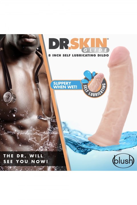 DR. SKIN 8INCH SELF LUBRICATING DILDO Blush