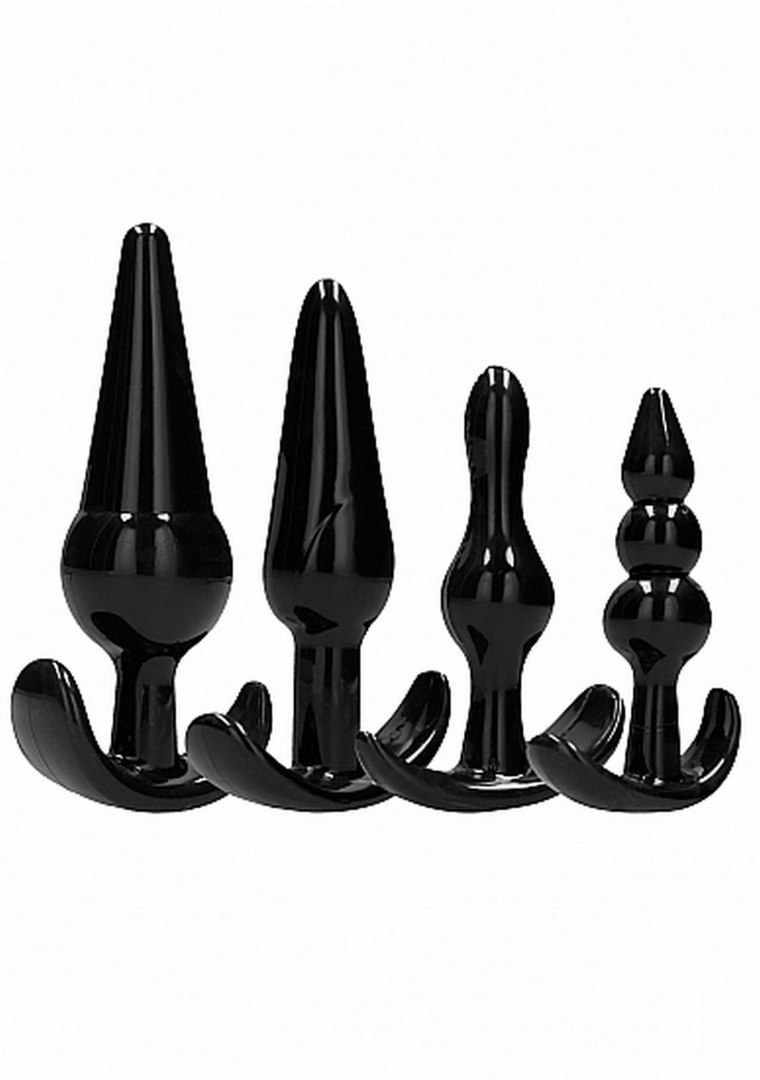 NO. 80 - 4-Piece Butt Plug Set - Black Sono
