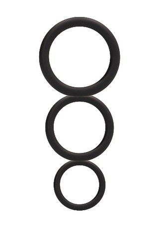 Round Cock Ring Set - Black ShotsToys