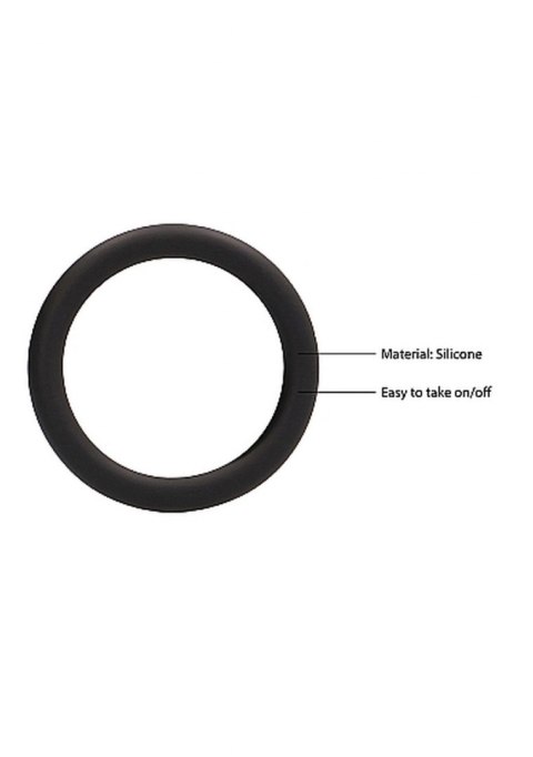 Round Cock Ring Set - Black ShotsToys