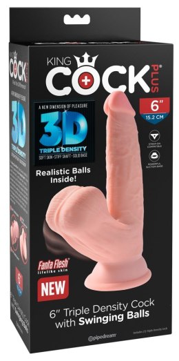 6in. TDC With Swinging Balls King Cock Plus