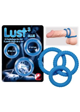 Lust 3 Cock Rings blue You2Toys