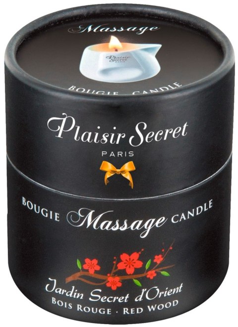Massage Candle Red Wood 80 ml Plaisir Secret