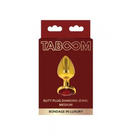 Taboom Butt Plug With Diamond Jewel Gold M